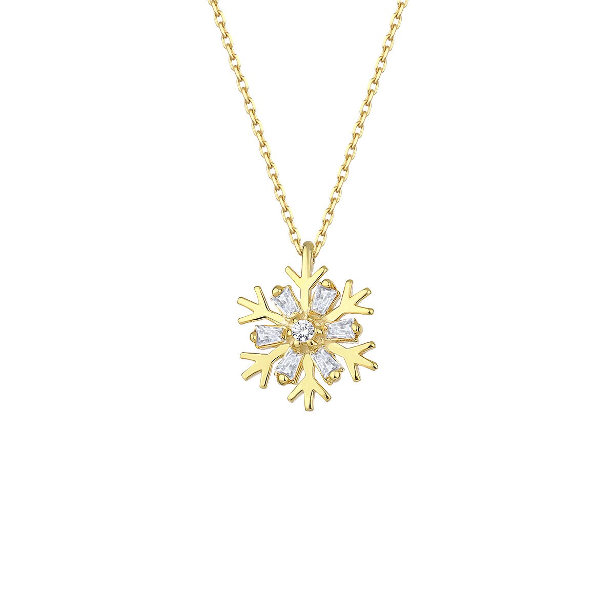 Gold Snowflake Necklace
