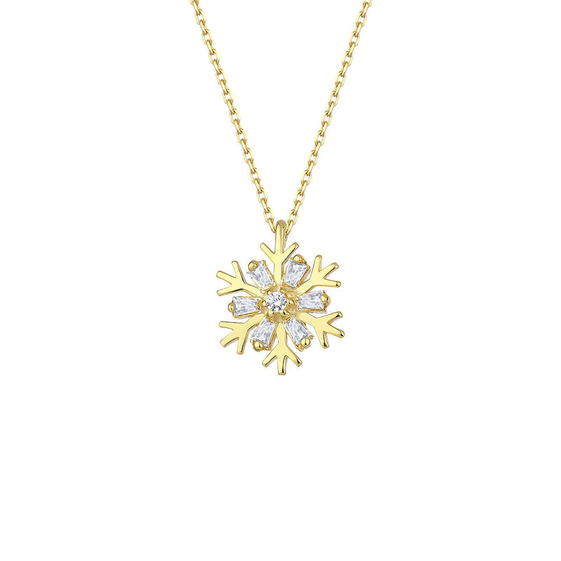 Gold Snowflake Necklace