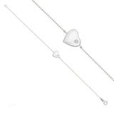 Gold Heart Bracelet with Diamond