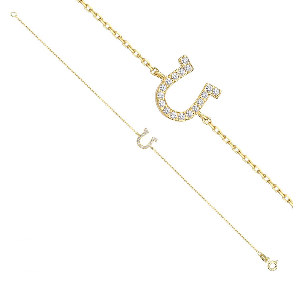 Diamond Horseshoe Bracelet in Gold