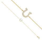 Diamond Horseshoe Bracelet in Gold