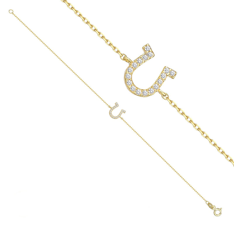Diamond Horseshoe Bracelet in Gold