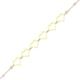 Gold Open Heart Bracelet