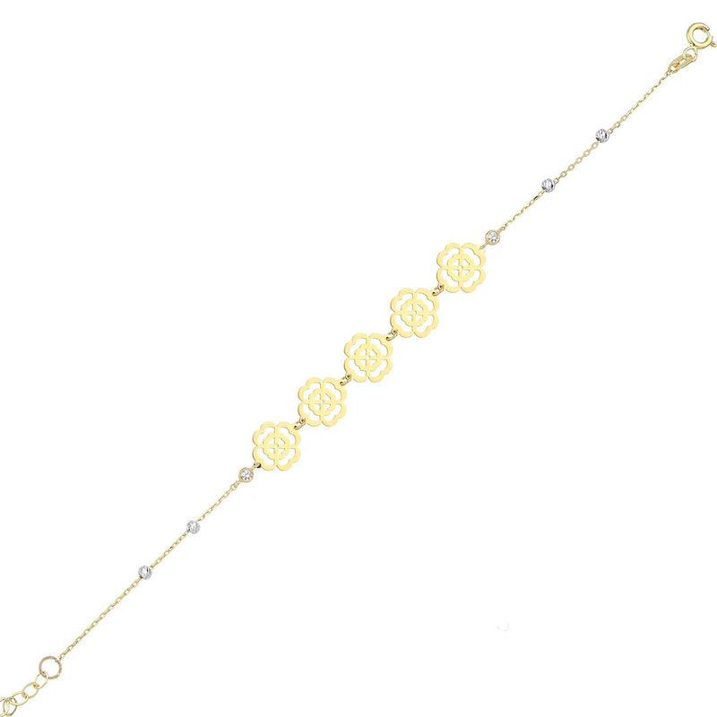Four Leaf Clover Bracelet in Gold