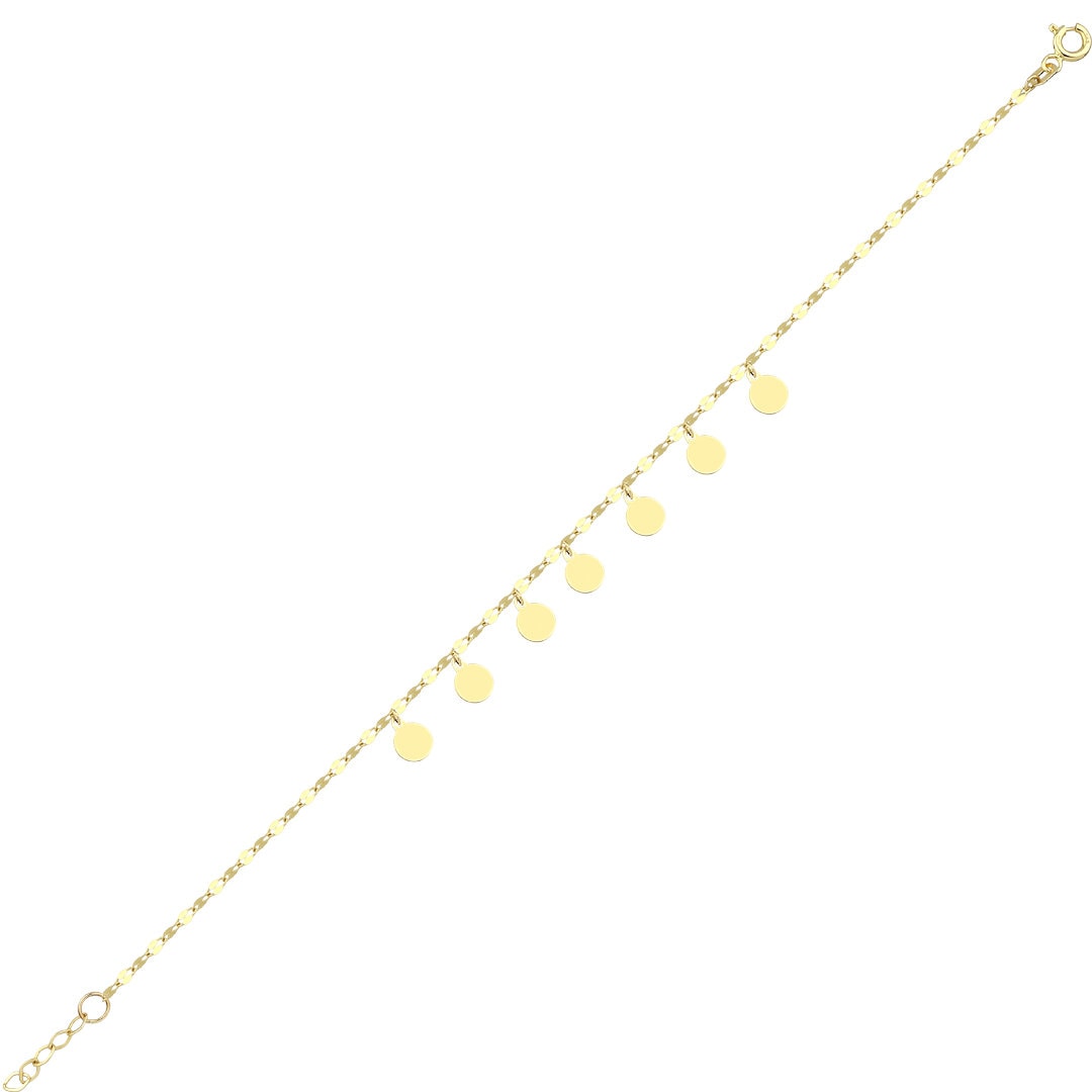 Gold Disc Bracelet