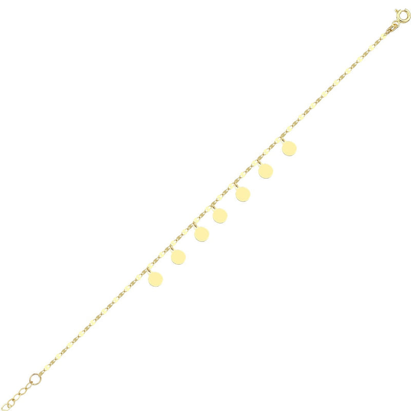 Gold Disc Bracelet
