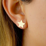 Gold Star Stud Earrings