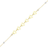 Gold Star Bracelet with Diamond