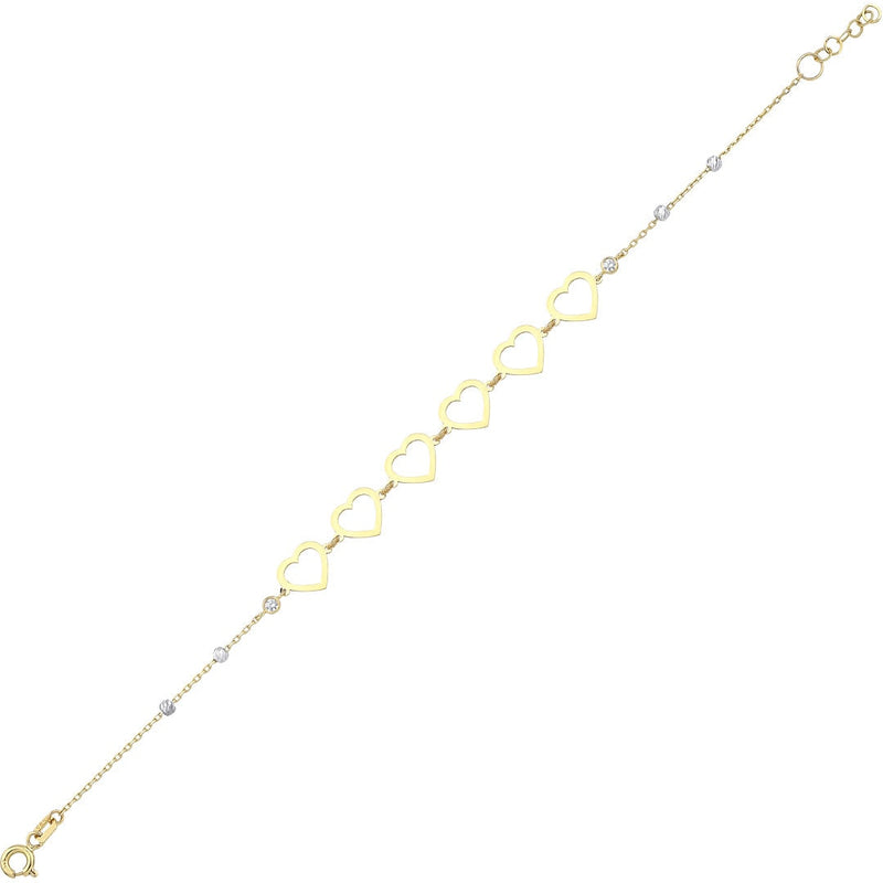 Gold Open Heart Bracelet