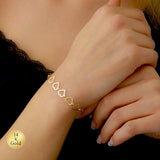 Gold Open Heart Bracelet