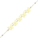 Butterfly Charm Bracelet in Gold