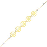 Four Leaf Clover Bracelet in Gold