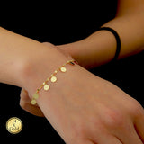 Gold Disc Bracelet