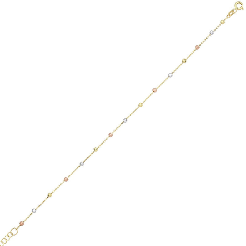 Gold Tricolour Beaded Bracelet