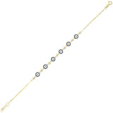 Gold Diamond Evil Eye Bracelet