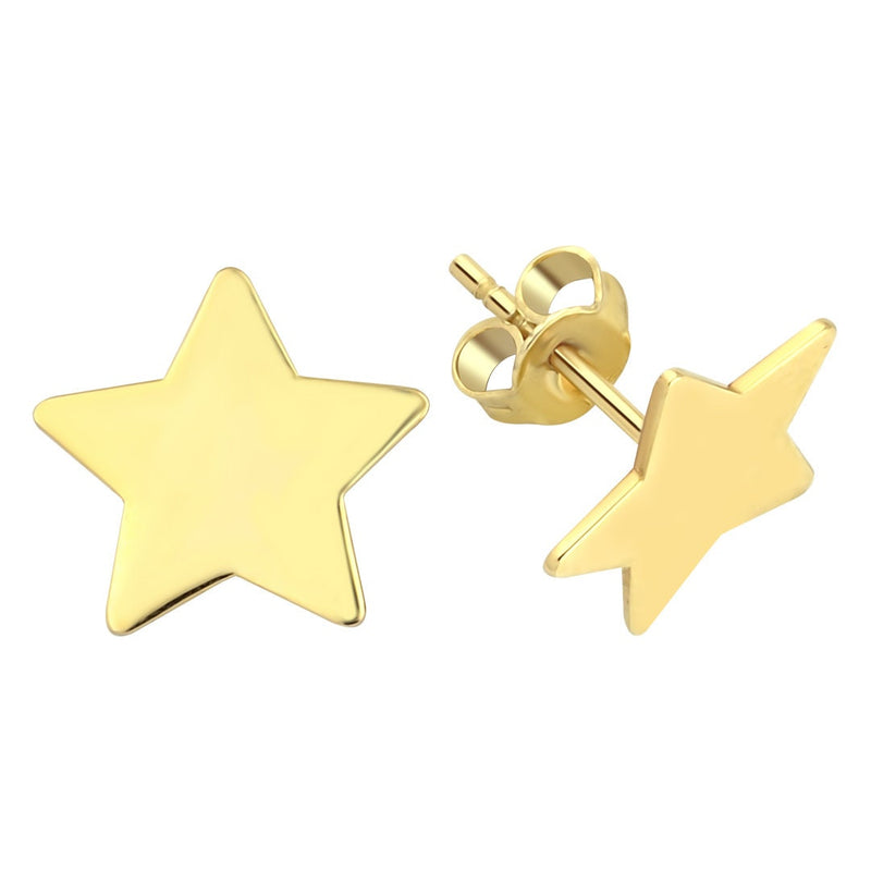 Gold Star Stud Earrings