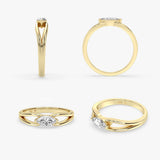 Gold Marquise Lab Diamond Ring