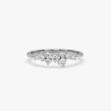 Lab Grown Diamond Cluster Gold Ring