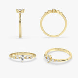 Marquise Diamond Ring in Gold