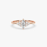 Marquise Diamond Cluster Gold Ring