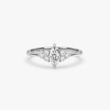 Marquise Diamond Cluster Gold Ring