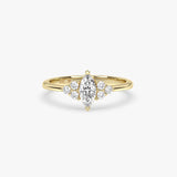 Marquise Diamond Cluster Gold Ring