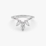 V-Shape Marquise Diamond Ring in Gold
