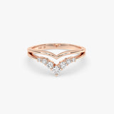 Chevron Diamond Gold Ring