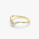 Diamond Chevron Ring in Gold