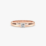 Princess-Cut Lab Diamond Ring in Gold