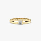 Princess-Cut Lab Diamond Ring in Gold