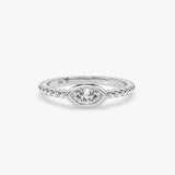 Marquise Lab Grown Diamond Ring in Gold