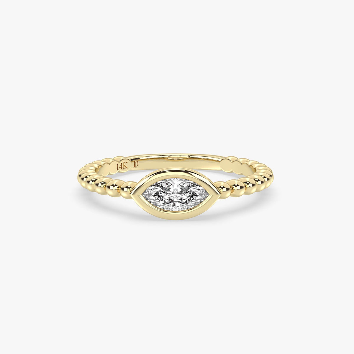 Marquise Lab Grown Diamond Ring in Gold
