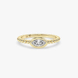 Marquise Lab Grown Diamond Ring in Gold