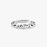 Twisted Diamond Band Ring in Gold
