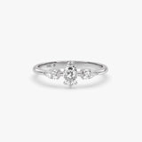 Three Stone Marquise Diamond Ring in Gold