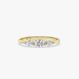 Three-Stone Gold Diamond Ring