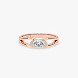Gold Marquise Lab Diamond Ring