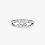 Gold Marquise Lab Diamond Ring