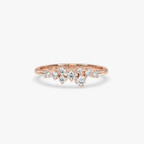 Lab Grown Diamond Cluster Gold Ring