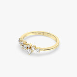 Lab Grown Diamond Cluster Gold Ring