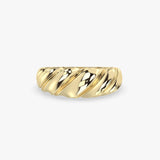 Gold Dome Twist Ring