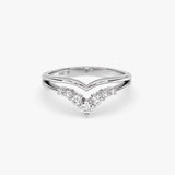 Chevron Diamond Gold Ring