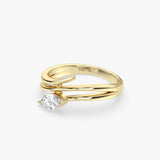 Marquise Diamond Wrap Ring in Gold