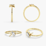 Gold Criss Cross Band Ring