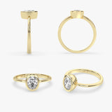 Oval Lab Grown Diamond Ring in Gold