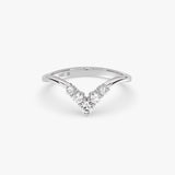 Diamond Chevron Ring in Gold