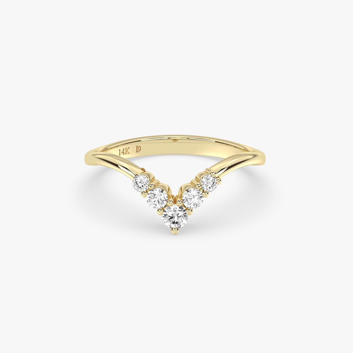 Diamond Chevron Ring in Gold