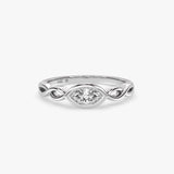 Gold Marquise Lab Grown Diamond Ring