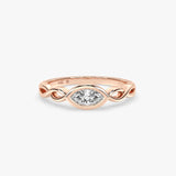 Gold Marquise Lab Grown Diamond Ring